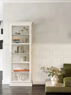 Vitrineskab Classic V1, lys grå fra<Lindebjerg Design Online