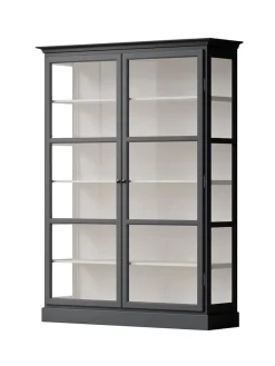 Vitrineskab Classic V2, lys grå fra<Lindebjerg Design