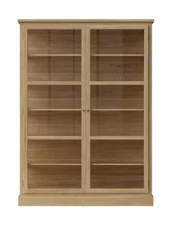 Vitrineskab N2, light oak fra<Lindebjerg Design