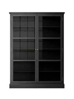 Vitrineskab N2, light oak fra<Lindebjerg Design