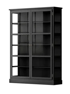 Vitrineskab N2, light oak fra<Lindebjerg Design