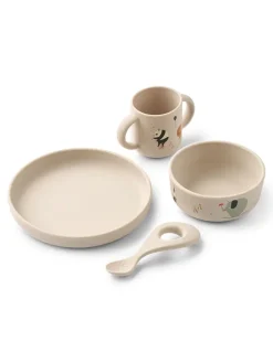 Vivi Printed Tableware Set, dream/ecru fra<Liewood Best
