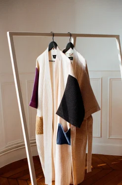 Waffle badekåbe, cream multi fra<HAY New