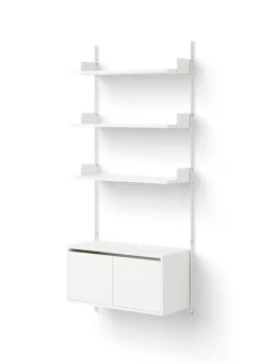 Wall Shelf Cabinet Low w. Doors fra<New Works