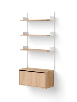 Wall Shelf Cabinet Low w. Doors fra<New Works