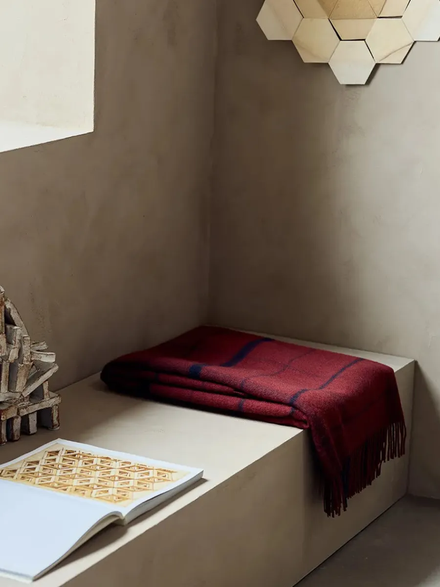 Warp & Weft Plaid, coral/amber fra<Silkeborg Uldspinderi New