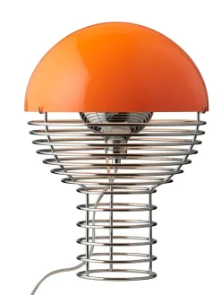Wire Bordlampe Ø30, hvid af Verner Panton<Verpan