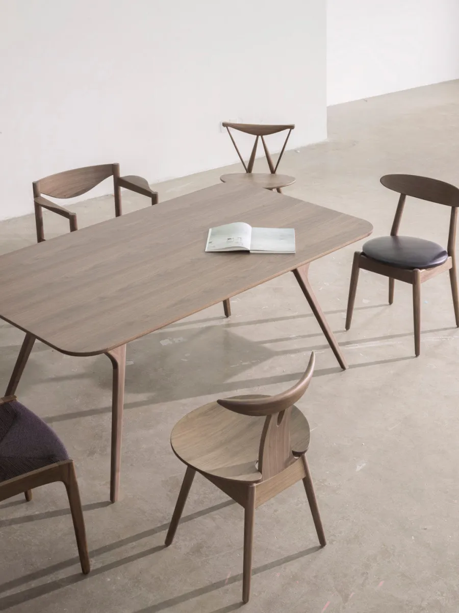 Wohlert Louisiana stol, valnød sort læder fra<Stellar Works Clearance