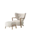 Wulff lænestol inkl. skammel, - Sheepskin Moonlight fra<&Tradition Sale