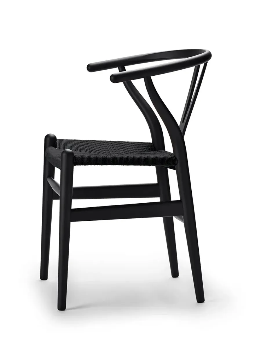 Y-stol CH24 Soft Anthracite Grey med sort flet af Hans J. Wegner<Carl Hansen & Søn Discount