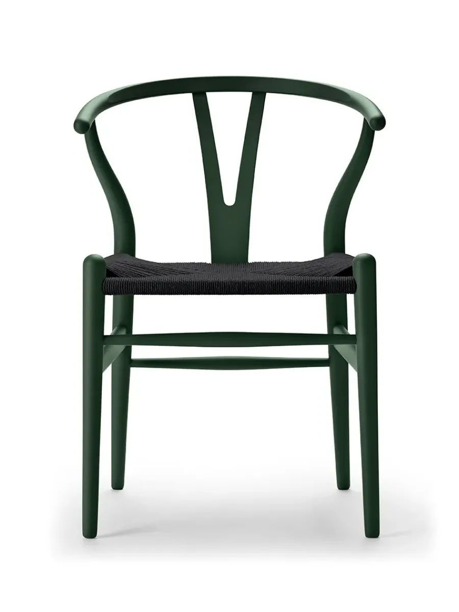 Y-stol CH24 Soft Black med sort flet af Hans J. Wegner<Carl Hansen & Søn Best