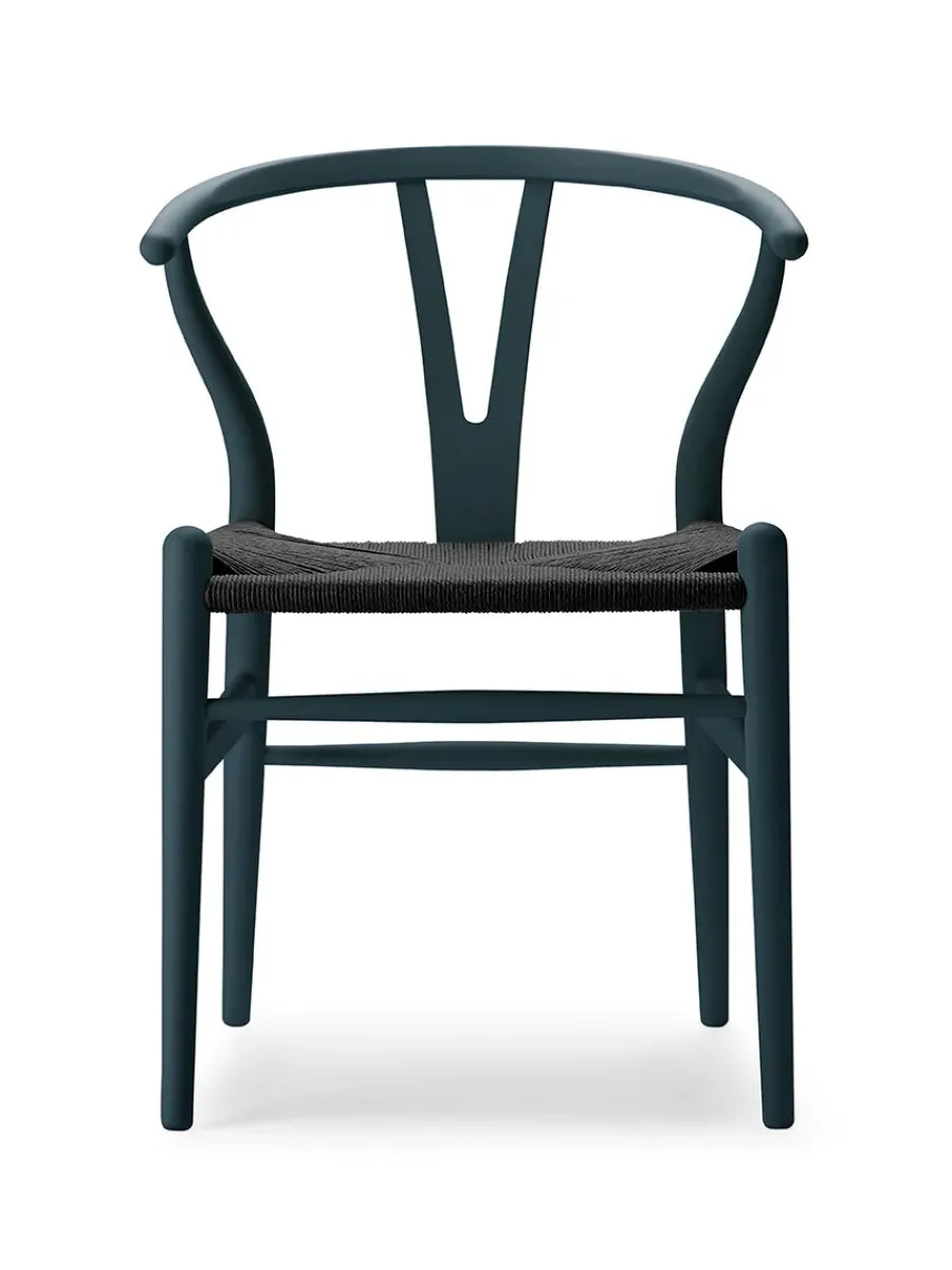 Y-stol CH24 Soft Black med sort flet af Hans J. Wegner<Carl Hansen & Søn Best