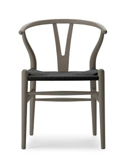 Y-stol CH24 Soft Black med sort flet af Hans J. Wegner<Carl Hansen & Søn Best
