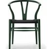 Y-stol CH24 Soft Green med sort flet af Hans J. Wegner<Carl Hansen & Søn Outlet