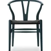 Y-stol CH24 Soft North Sea med sort flet af Hans J. Wegner<Carl Hansen & Søn Online