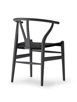 Y-stol CH24 Soft North Sea med sort flet af Hans J. Wegner<Carl Hansen & Søn Online