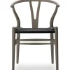 Y-stol CH24 Soft Slate med sort flet af Hans J. Wegner<Carl Hansen & Søn New