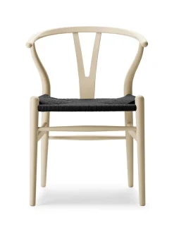 Y-stol CH24 Soft Slate med sort flet af Hans J. Wegner<Carl Hansen & Søn New