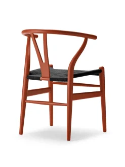 Y-stol CH24 Soft Terracotta med sort flet af Hans J. Wegner<Carl Hansen & Søn Discount