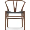 Y-stol CH24, Valnød olie med sort flet af Hans J. Wegner<Carl Hansen & Søn Discount